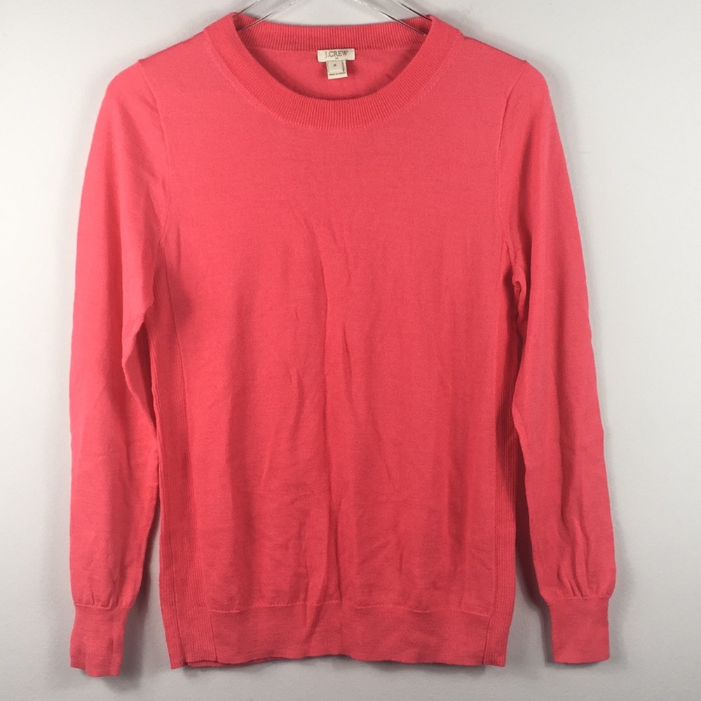 J. Crew crew neck coral sweater